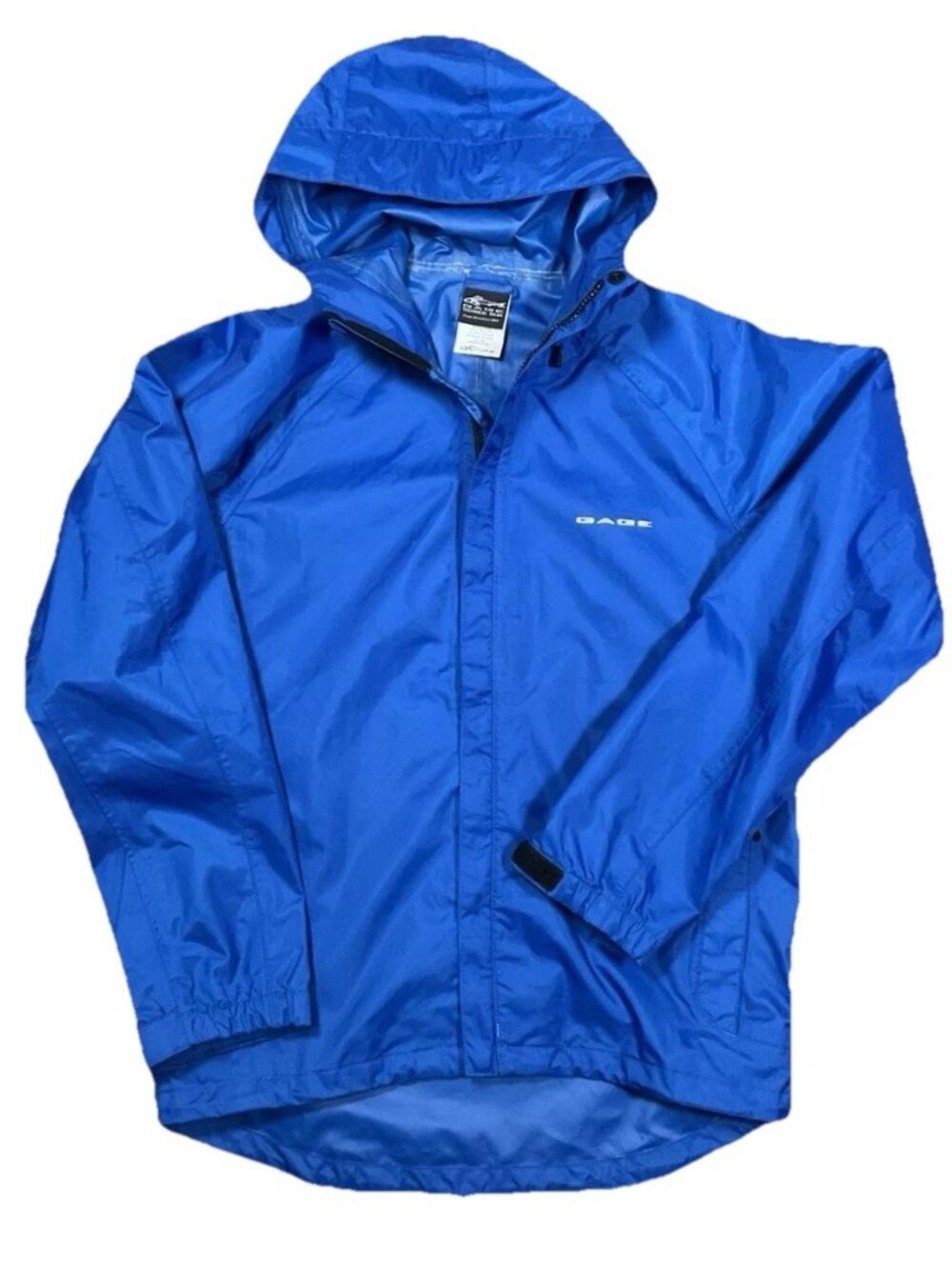 GAGE Technical GEAR Grudens XS Nylon Jacket Blue Hooded Gorpcore Fishing